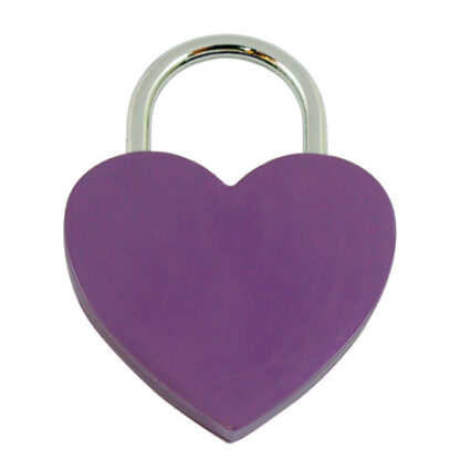liebesschloss-mit-gravur-lila-violett-herzform-vorderseite